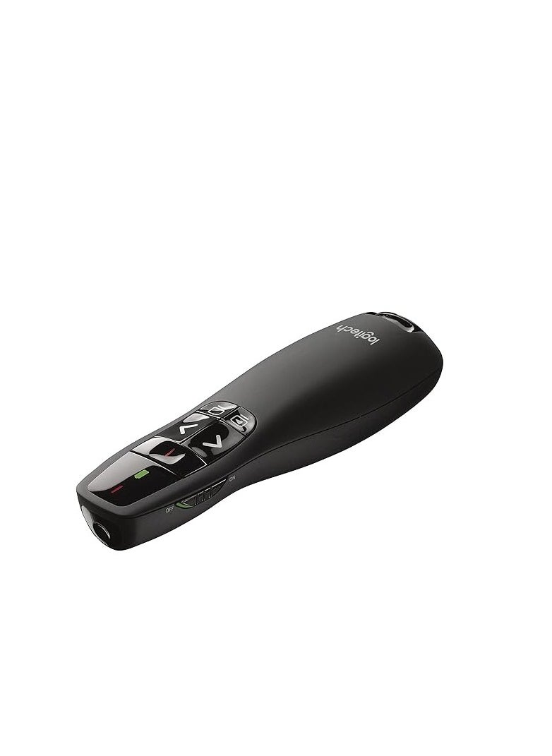 Logitech - Logitech R400 Wireless Presenter with Directional Pad Controls and Laser Pointer, Black - Image 1