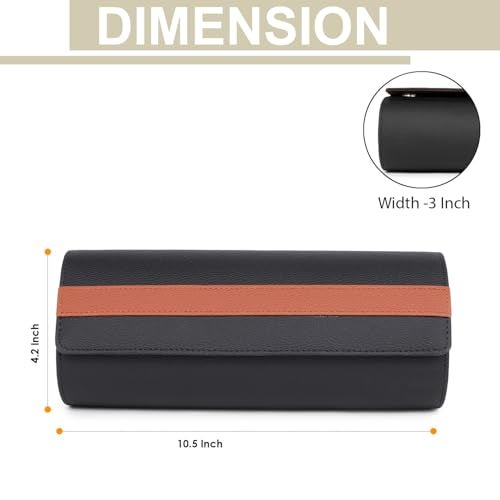 essart Travel Watch Roll Case 4 Slots – Portable Luxury Watch Organizer & Storage Box for Men & Women - Image 3