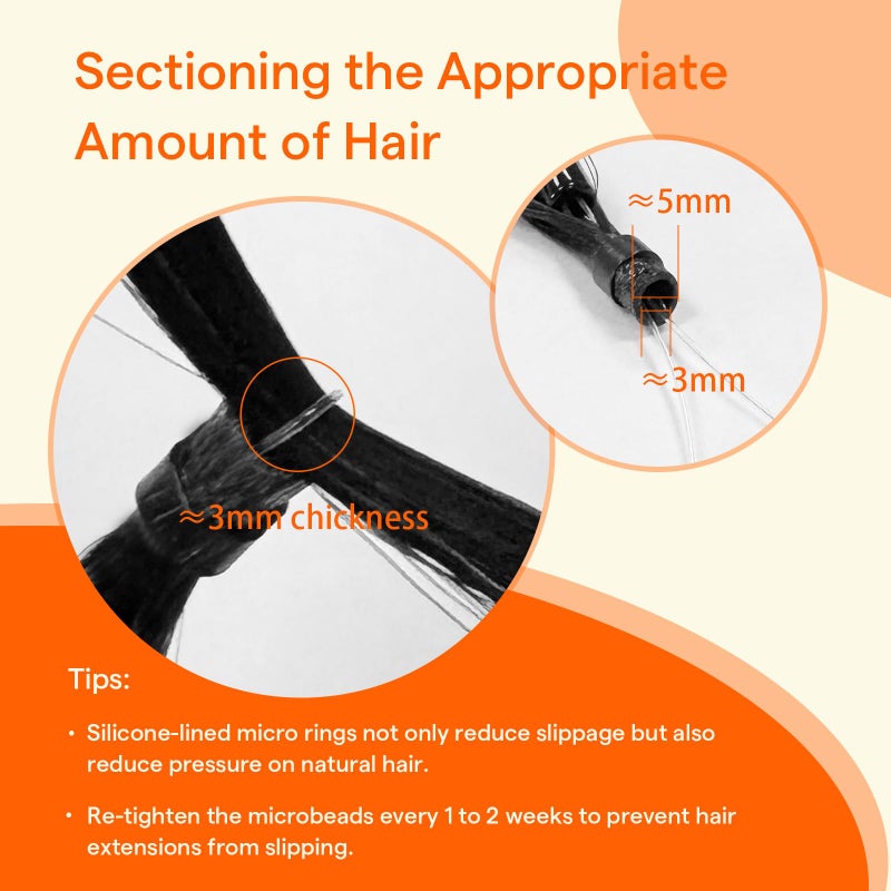 Full Shine Microlink Hair Extensions Human Hair 16 Inch Micro Loop Hair Extensions Real Human Hair Color 2 Dark Brown 50G with 7G Micro Beads Easy Installation add Volume for Women - Image 3