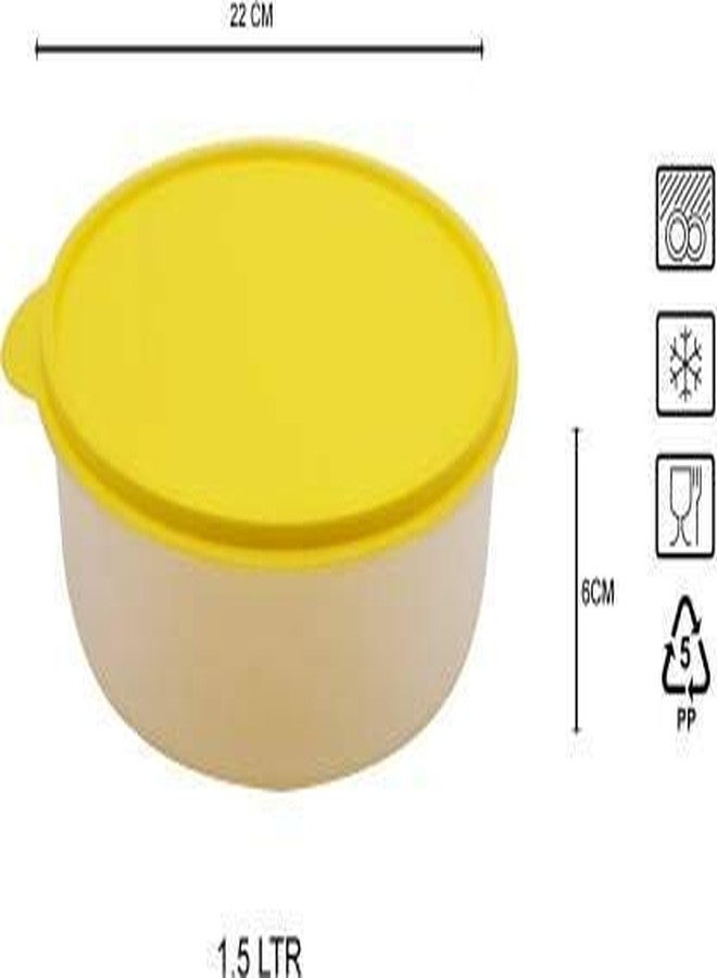 SHOPOBOX Plastic Storage Round thin container Box Khakhra Papad Roti Storage Container For Dining Table Drawer Cabinet Chapati Box For Kitchen (1.5 L, 1) - Image 2