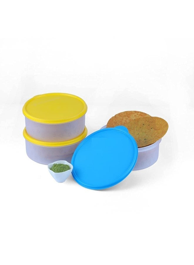 SHOPOBOX Plastic Storage Round thin container Box Khakhra Papad Roti Storage Container For Dining Table Drawer Cabinet Chapati Box For Kitchen (1.5 L, 1) - Image 3