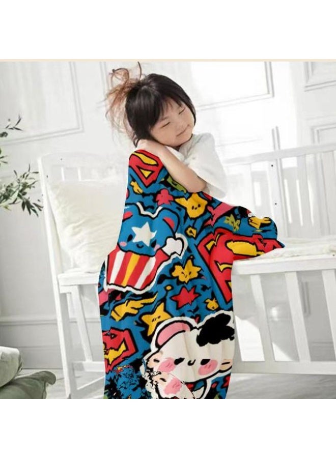 general Children's or student cartoon flannel thin blanket (warm and comfortable, suitable for sleep, games) 100cm*150cm - Image 4