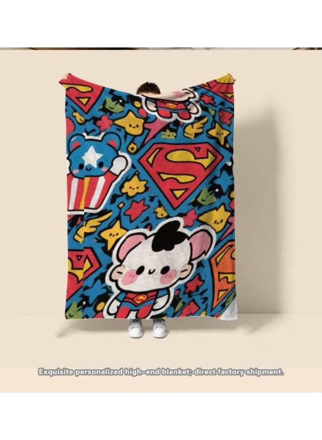 general Children's or student cartoon flannel thin blanket (warm and comfortable, suitable for sleep, games) 100cm*150cm - Image 5