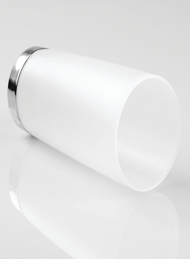 InterDesign iDesign 59400 Aria BPA-Free Plastic Toilet Bowl Brush and Holder Set - 4" x 4" x 16.5", Clear/Chrome - Image 4