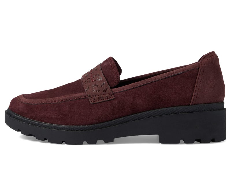 Clarks womens Calla Ease Loafer Flat, Burgundy Suede, 5.5 US - Image 5