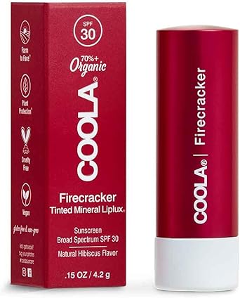 COOLA بلسم الشفاه المعدني من كولا SPF 30 بلسم شفاه ملون عضوي واقي من الشمس 42 جرام - Image 1
