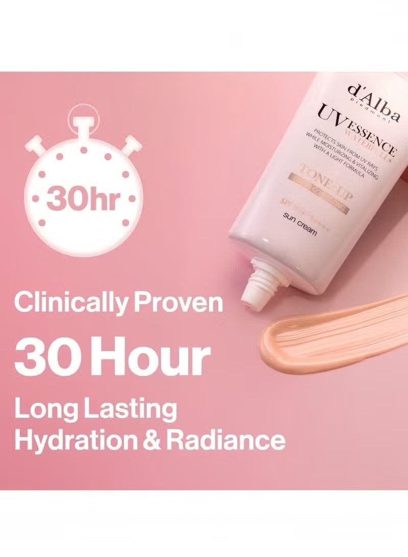 دي'ألبا بيدمونت الكمأة البيضاء الإيطالية واقية من الشمس بتقنية Waterfull Tone-Up ، للعناية بالبشرة النباتية ، مرطب ملون مع SPF 50+ PA ++++ ، واقي من الشمس اللامع ، استخدام لطيف وآمن لجميع أنواع البشرة 50 مل - Image 3