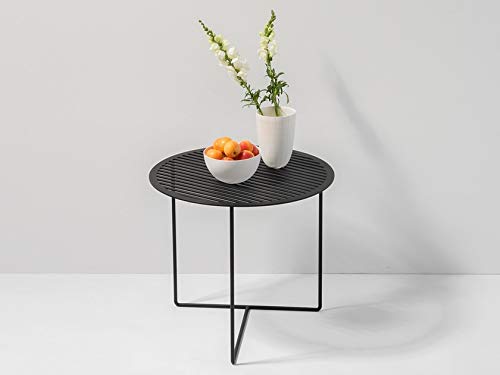 INDIAN DECOR INDIAN DECOR 49992 Premium Round Coffee TableCenter TableBedside TableSide TableCorner Table Living Room Small Table Small Square Table Black 40x40x 40 cm Made in India - Image 3