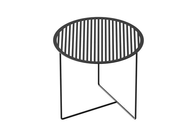 INDIAN DECOR INDIAN DECOR 49992 Premium Round Coffee TableCenter TableBedside TableSide TableCorner Table Living Room Small Table Small Square Table Black 40x40x 40 cm Made in India - Image 1