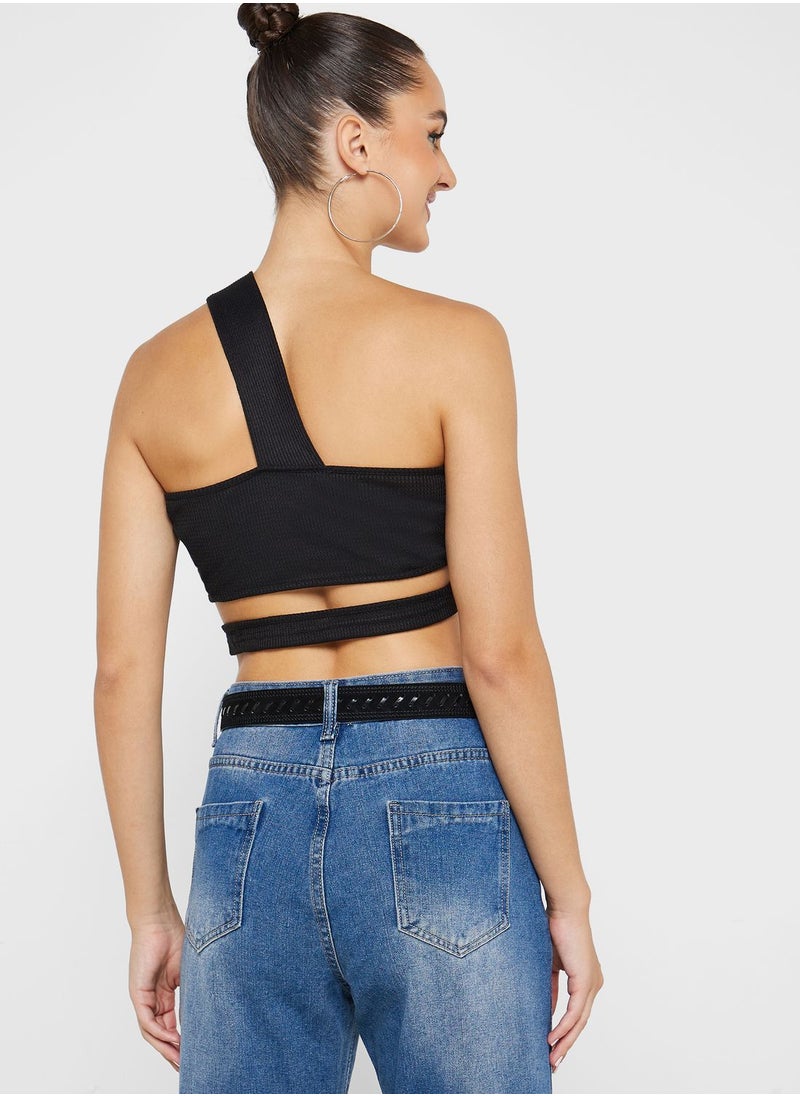 Ginger - Cut Out Detail Crop Top - Image 1