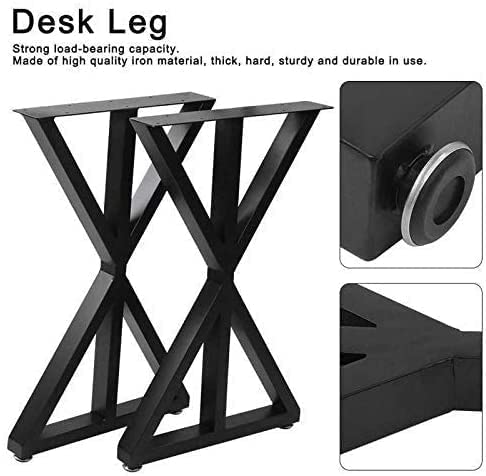 Dcloud Dcloud Furniture Legs Modern Heavy Duty Tall Black Metal Iron Desk Legs RiserBench Furniture Legs for Coffee Table Dining Legs Set of 2 2003X  - Image 3