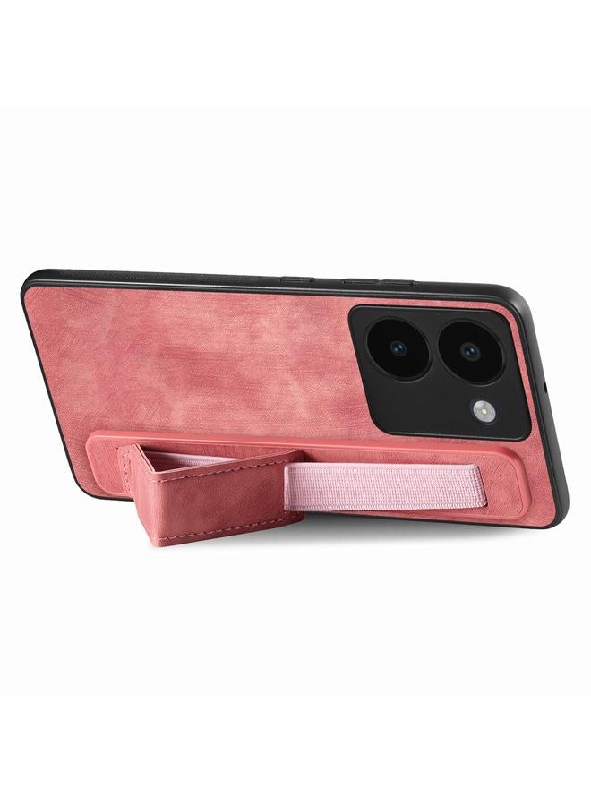 erorex Case For vivo V25 Pro Retro Wristband Holder Leather Back Phone Case - Image 2