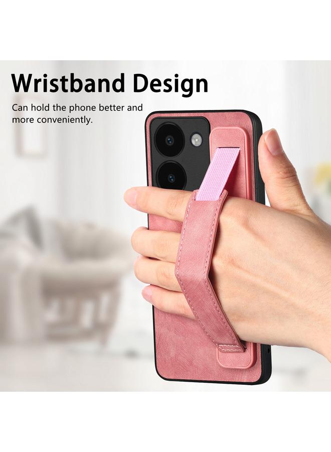 erorex Case For vivo V25 Pro Retro Wristband Holder Leather Back Phone Case - Image 4