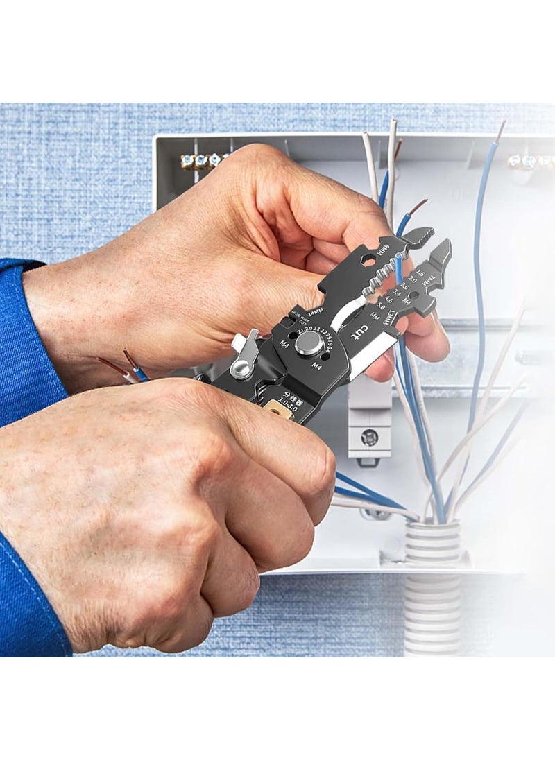 Pamidhar Pamidhar 25in1 Multifunction Wire Strippers 8Inch Professional Electrical Crimping Tool Wire Cutter and Cable Stripper for Electricians  - Image 5