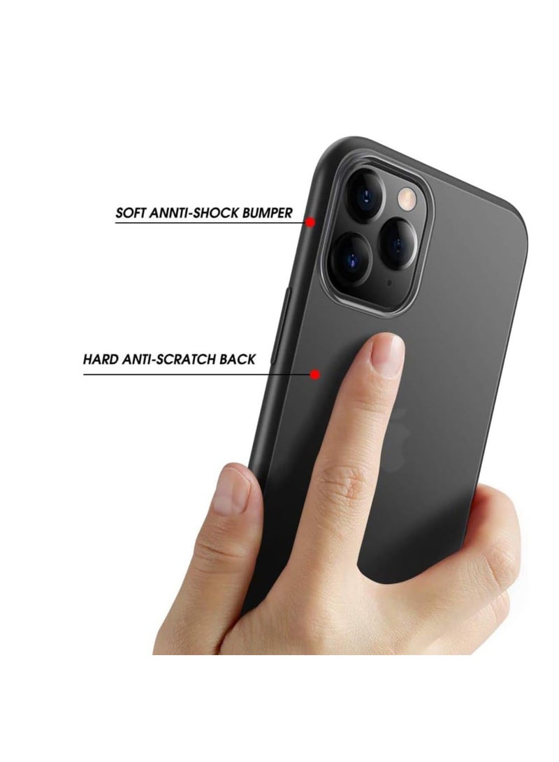 Magic Mask Magic Mask Q Series Clear Case Compatible Case Shockproof Hard PC +Soft Silicone Transparent Protective Slim Hard Back Cover with Silicone Frame for (Black, iphone 12/12 pro )  - Image 4