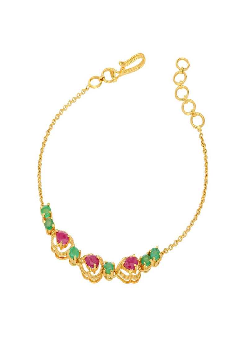 Malabar Gold and Diamonds 22 Carat 916 Purity Gemstone Bracelet PRGGEN046BR1 for Women  - Image 3