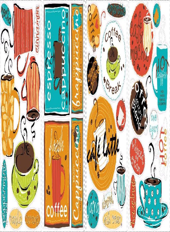 RoomMates RMK1740SCS Cafe Peel and Stick Wall Decals - Image 2
