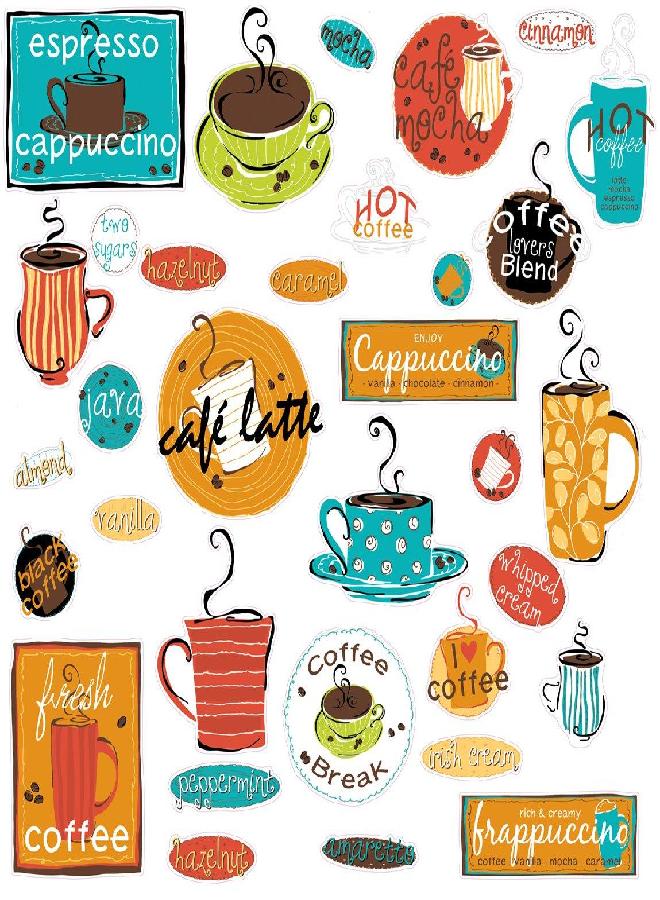 RoomMates RMK1740SCS Cafe Peel and Stick Wall Decals - Image 3
