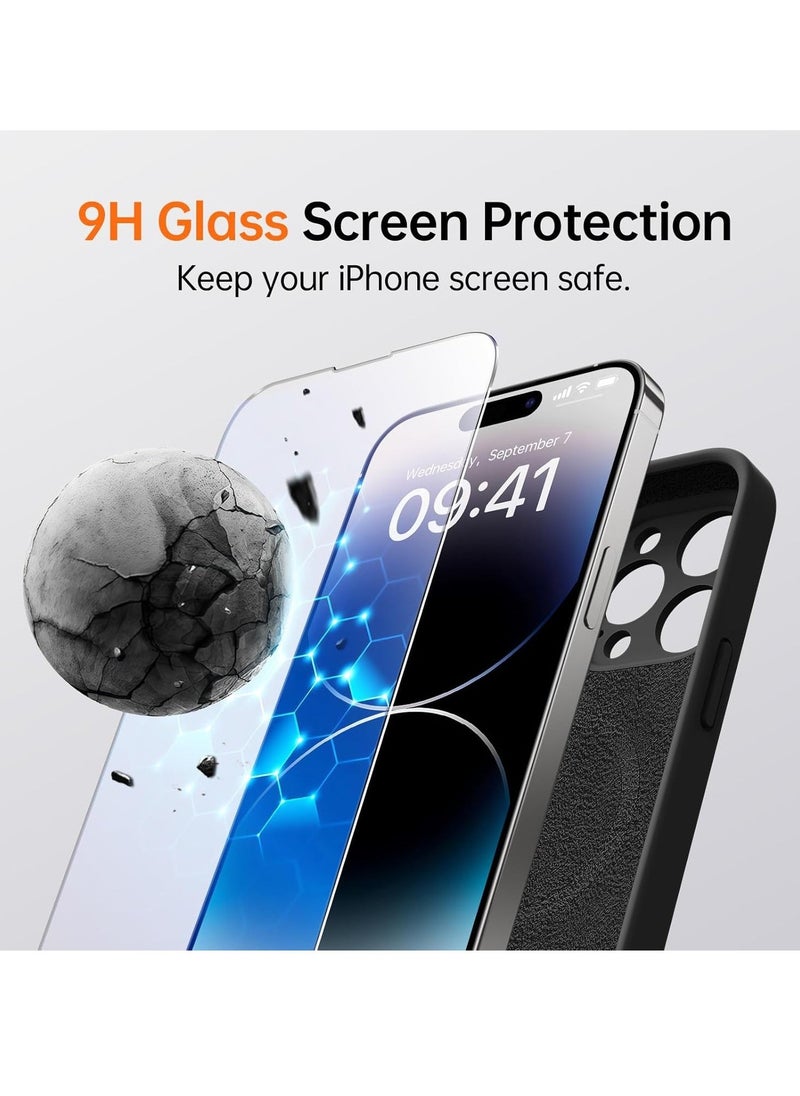 iPhone 16 Pro Max Case (6.9”) - MagSafe Compatible Liquid Silicone Protective Case with Upgraded Camera Protection u0026 2 Screen Protectors - Dark Grey - Image 4