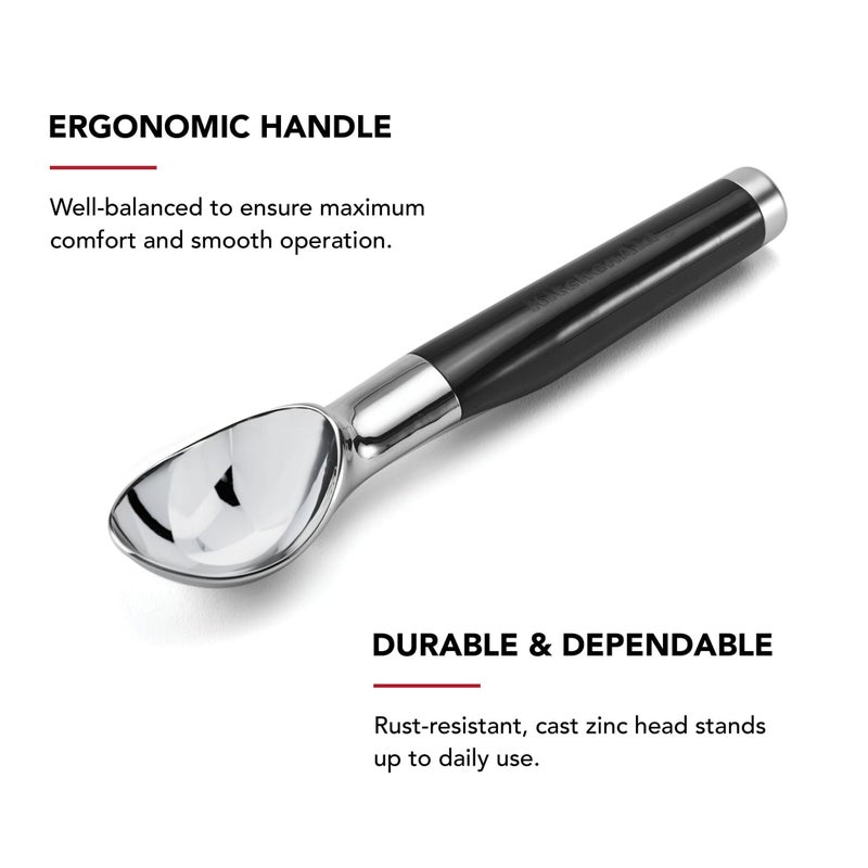 KitchenAid Classic Ice Cream Scoop, 8.6 inches, Black - Image 4