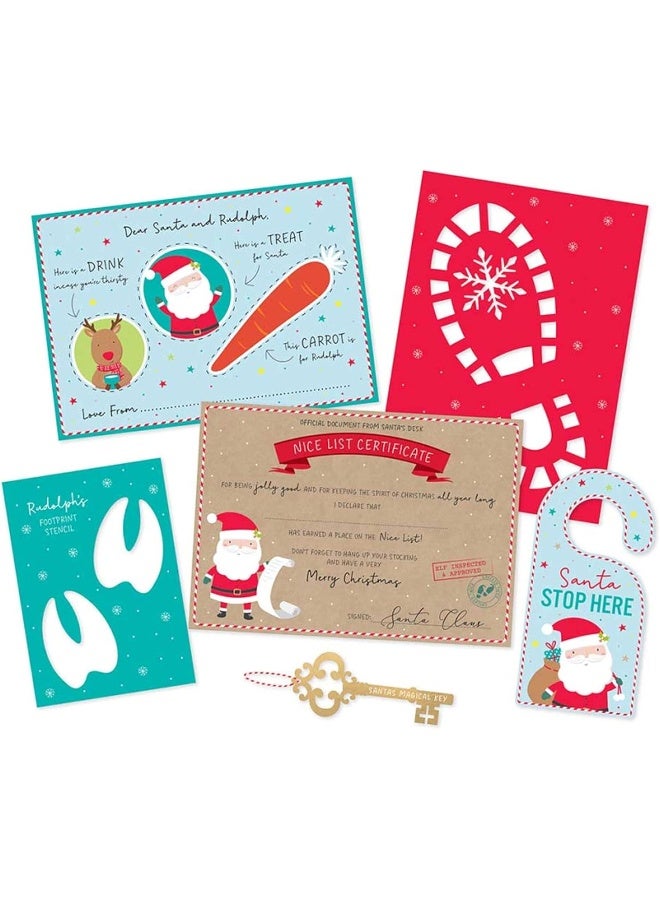 ARTBOX ARTBOX Tallon International Christmas Eve Pack - Santa Placemat, Santa Key, Footprint Stencil/Snow Plus More 