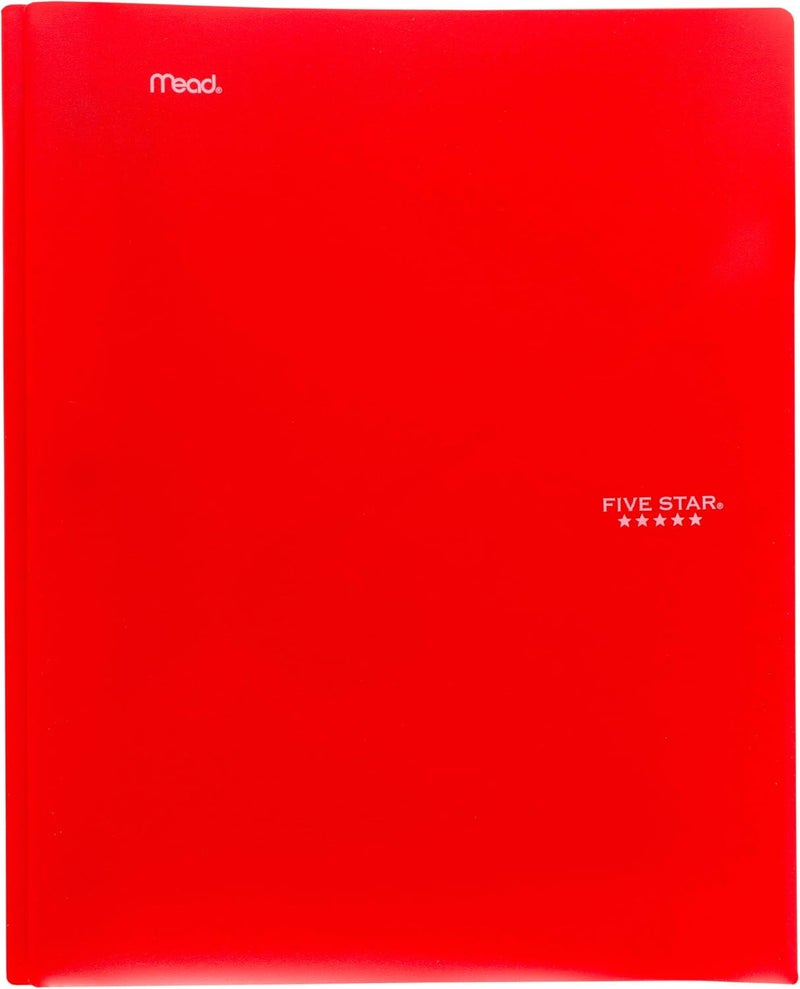 Five Star 2-Pocket Folders, 4 Pack, Plastic Folders with Prong Fasteners, Holds 11" x 8-1/2", Assorted Colors (38140) - Image 3
