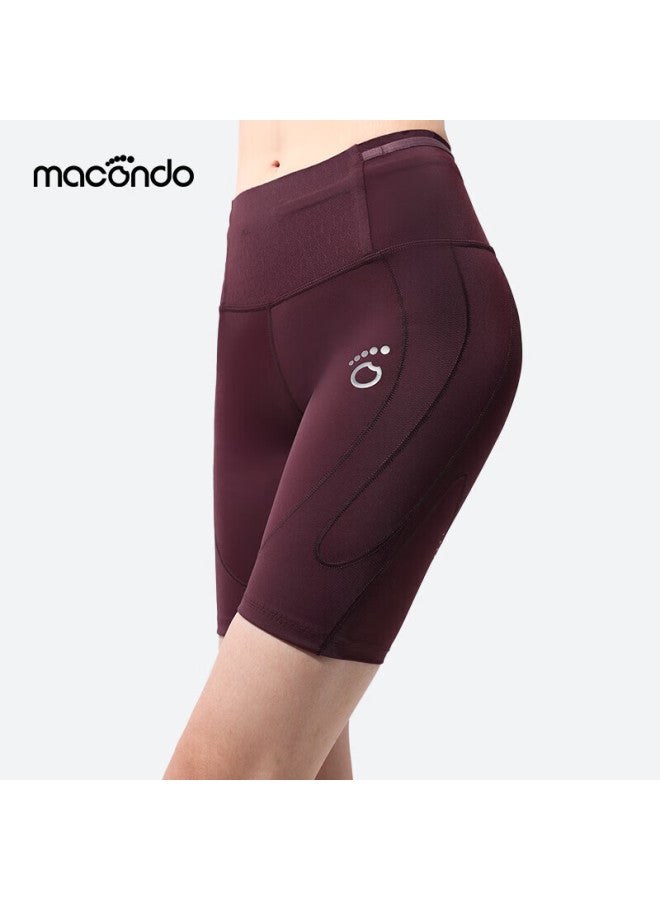 Macondo Macondo Support 7th Generation Marathon Running Compression Shorts With Three Pockets Sweatproof Phone Compartment Cherry Red Women's L - Image 2