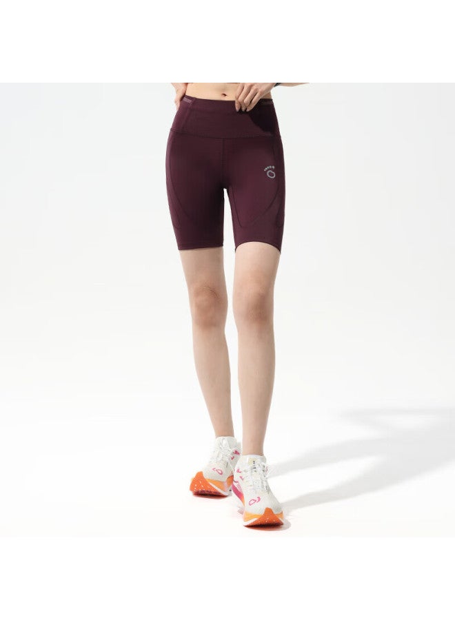 Macondo Macondo Support 7th Generation Marathon Running Compression Shorts With Three Pockets Sweatproof Phone Compartment Cherry Red Women's L - Image 5