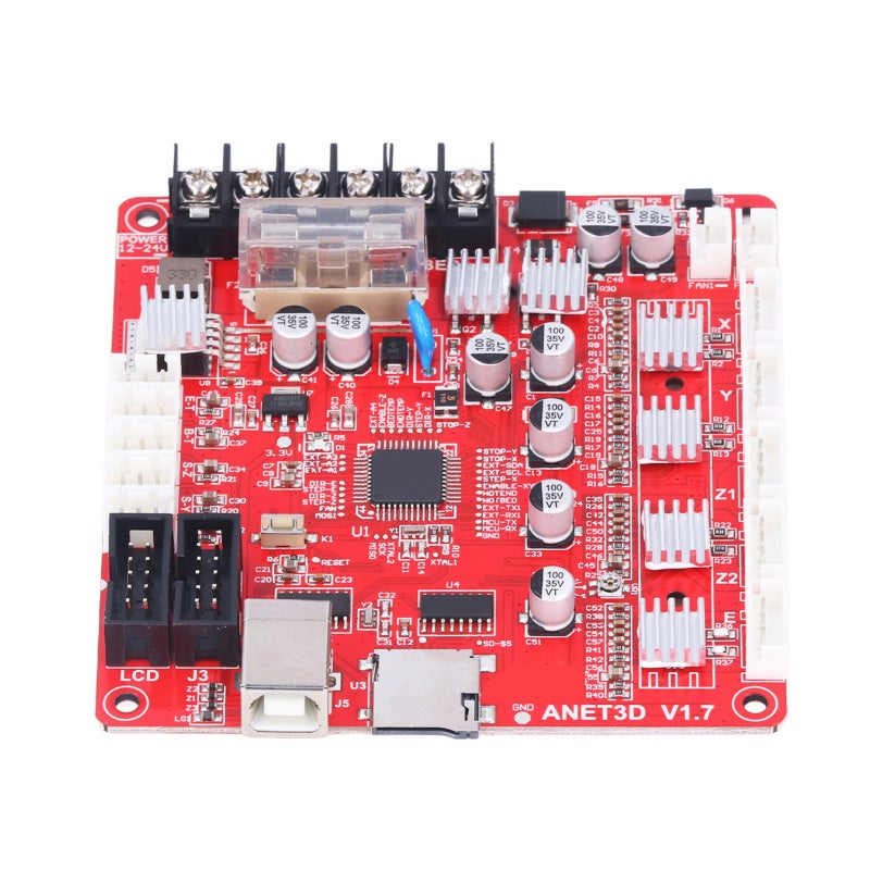 Anet 3D Printer Motherboard 12V-24V Power Input A4988 Stepper Driver Integrated Control Board - Optimized Heat Dissipation for Anet E12 - Image 3