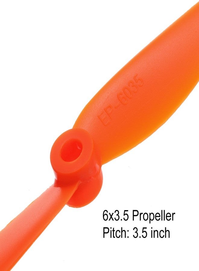 MECCANIXITY 6035 Propellers 6x3.5 Prop 2-Vane Fixed-Wing Orange Replacement Props with Adapter Rings for Airplane RC Plane, Pack of 16 - Image 4