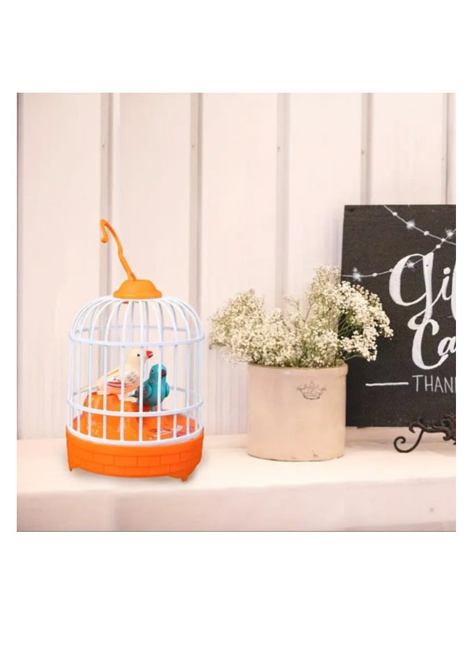 Generic - Realistic Singing & Chirping Bird Toy, Battery Operated Bird in Cage with Sensory Touch, for Creativity & Imagination, Educational and Entertaining Toy for Boys and Girls - Image 1