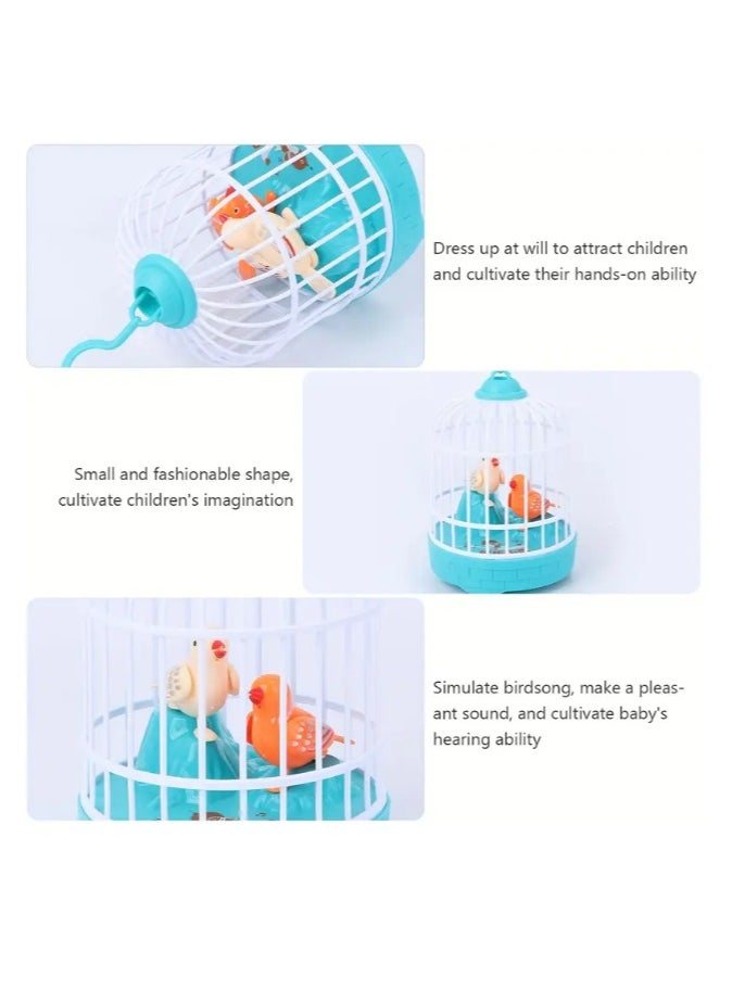 Generic - Realistic Singing & Chirping Bird Toy, Battery Operated Bird in Cage with Sensory Touch, for Creativity & Imagination, Educational and Entertaining Toy for Boys and Girls - Image 1