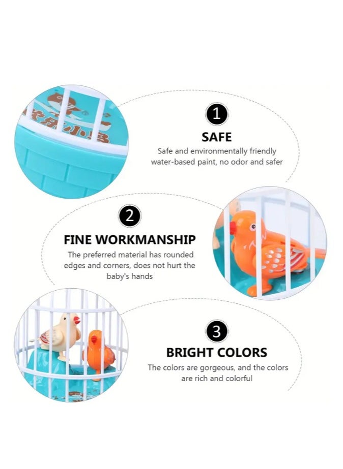 Generic - Realistic Singing & Chirping Bird Toy, Battery Operated Bird in Cage with Sensory Touch, for Creativity & Imagination, Educational and Entertaining Toy for Boys and Girls - Image 1
