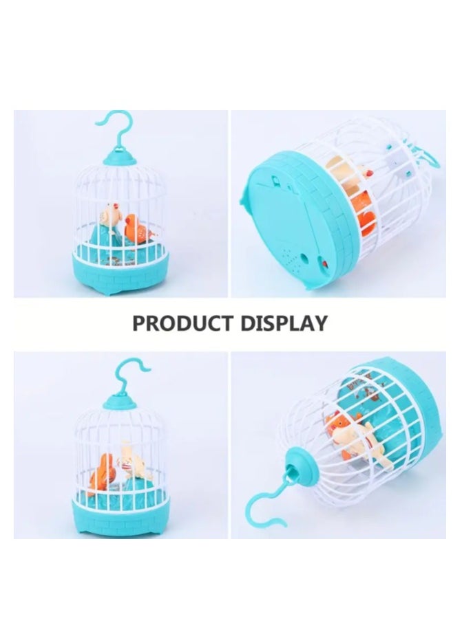 Generic - Realistic Singing & Chirping Bird Toy, Battery Operated Bird in Cage with Sensory Touch, for Creativity & Imagination, Educational and Entertaining Toy for Boys and Girls - Image 1