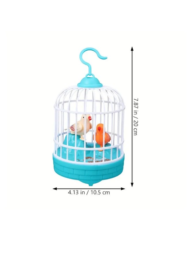 Generic - Realistic Singing & Chirping Bird Toy, Battery Operated Bird in Cage with Sensory Touch, for Creativity & Imagination, Educational and Entertaining Toy for Boys and Girls - Image 1