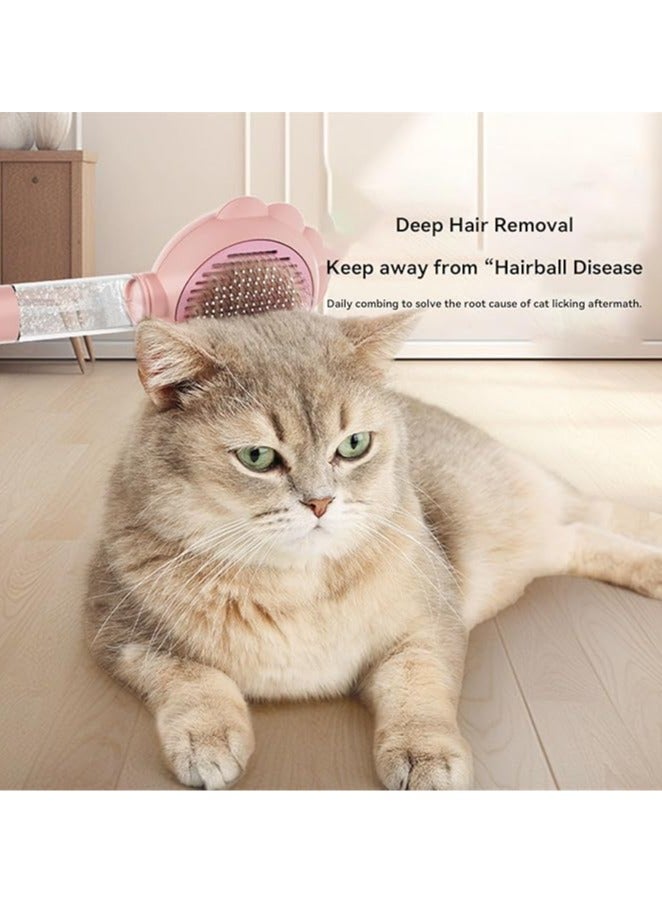Pet Spray Hair Removal Comb, 3 In 1 Cat & Dog Steam Brush With Release Button For Easy Removal Of Pet Hair,  Grooming Brush Reducing Hairballs And Skin Allergy - Image 5