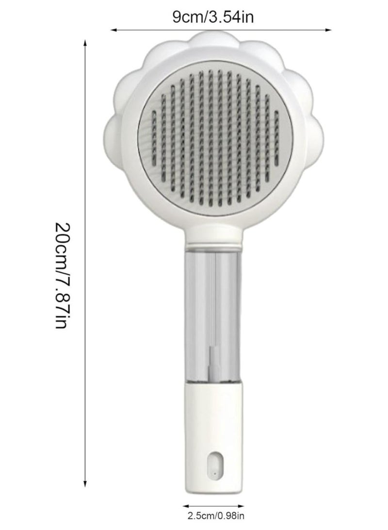 Pet Spray Hair Removal Comb, 3 In 1 Cat & Dog Steam Brush With Release Button For Easy Removal Of Pet Hair,  Grooming Brush Reducing Hairballs And Skin Allergy - Image 2