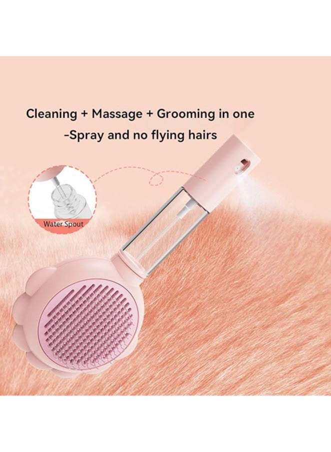 Pet Spray Hair Removal Comb, 3 In 1 Cat & Dog Steam Brush With Release Button For Easy Removal Of Pet Hair,  Grooming Brush Reducing Hairballs And Skin Allergy - Image 4