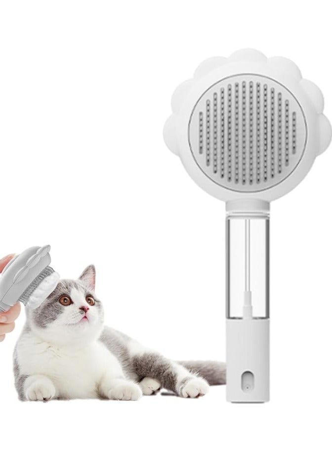 Pet Spray Hair Removal Comb, 3 In 1 Cat & Dog Steam Brush With Release Button For Easy Removal Of Pet Hair,  Grooming Brush Reducing Hairballs And Skin Allergy - Image 1