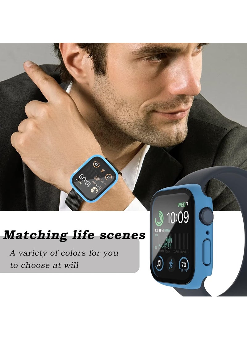 Generic - Classic Smartwatch Tempered Glass Screen Protector Case For Apple Watch Series 1, 2 And 3 (38mm) - Blue - Image 1