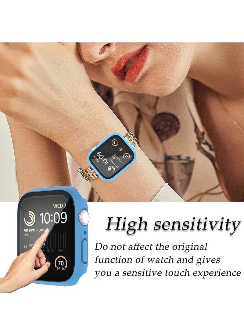 Generic - Classic Smartwatch Tempered Glass Screen Protector Case For Apple Watch Series 1, 2 And 3 (38mm) - Blue - Image 1