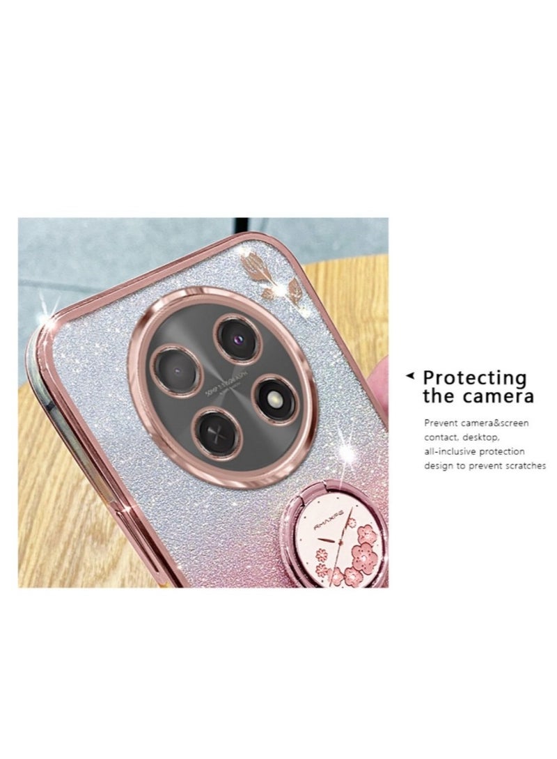 General Glitter case for Huawei Honor X9C inch, shiny shiny shockproof phone case with ring, cute shiny for ladies and girls  - Image 3