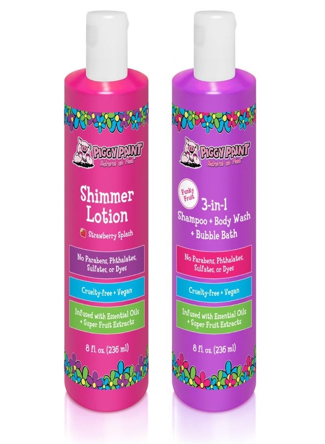 Piggy Paint Bundle | Shimmer Lotion and 3-in-1 (Shampoo + Body Wash + Bubble Bath) - Image 1