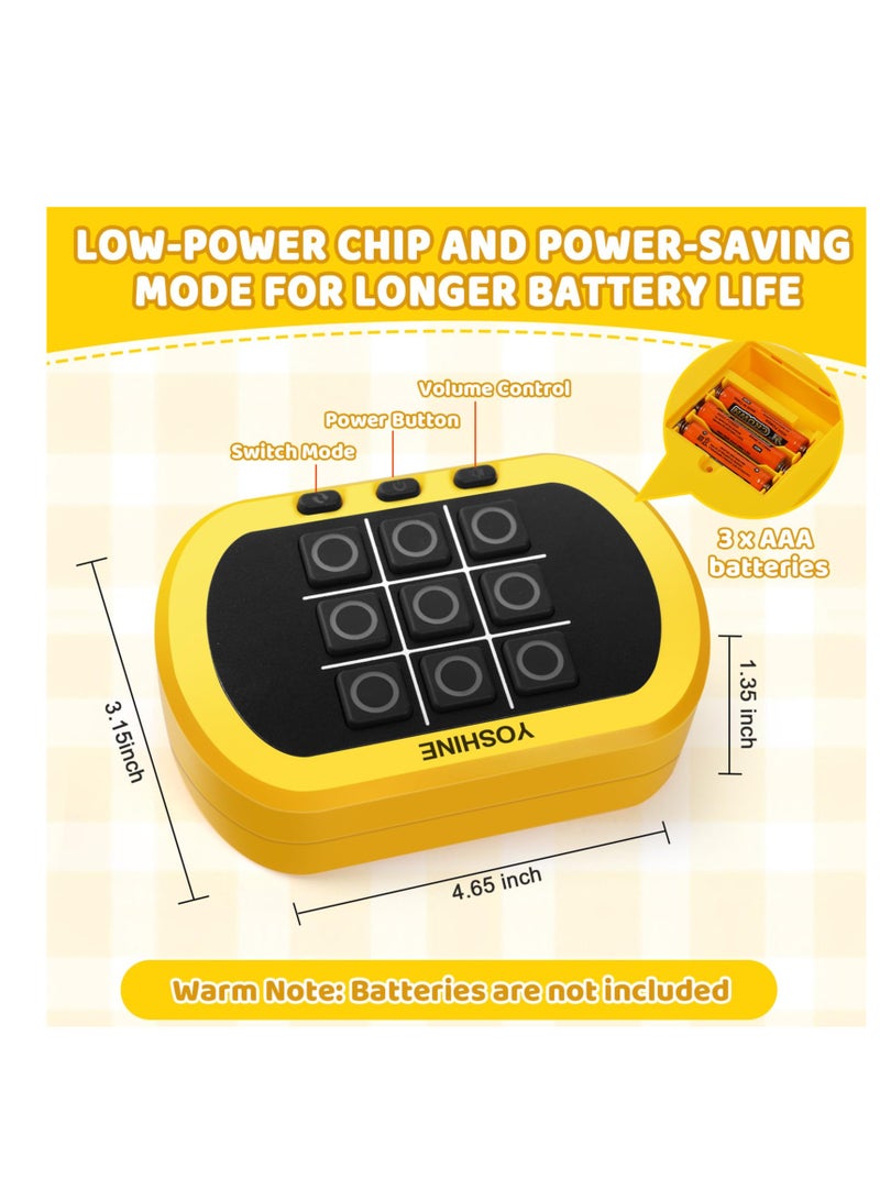 Portable educational games for children aged 4-7 - 5 video games + tic-tac-toe, handheld educational game console, exercise children's thinking and memory, mini portable travel toy, parent-child interactive educational toy, children's gift, with rechargeable battery, USB charger (free manual tic-tac-toe) - Image 3