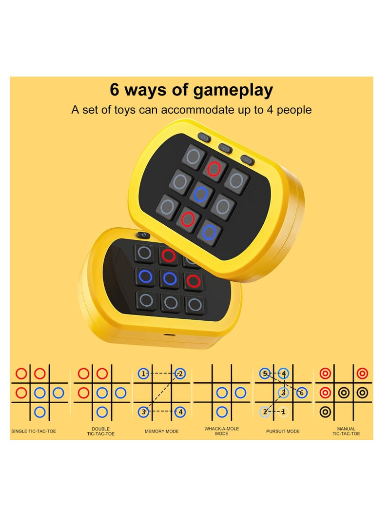 Portable educational games for children aged 4-7 - 5 video games + tic-tac-toe, handheld educational game console, exercise children's thinking and memory, mini portable travel toy, parent-child interactive educational toy, children's gift, with rechargeable battery, USB charger (free manual tic-tac-toe) - Image 4