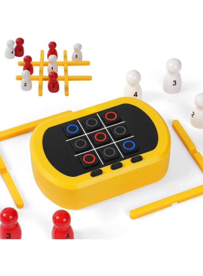 Portable educational games for children aged 4-7 - 5 video games + tic-tac-toe, handheld educational game console, exercise children's thinking and memory, mini portable travel toy, parent-child interactive educational toy, children's gift, with rechargeable battery, USB charger (free manual tic-tac-toe) - Image 1
