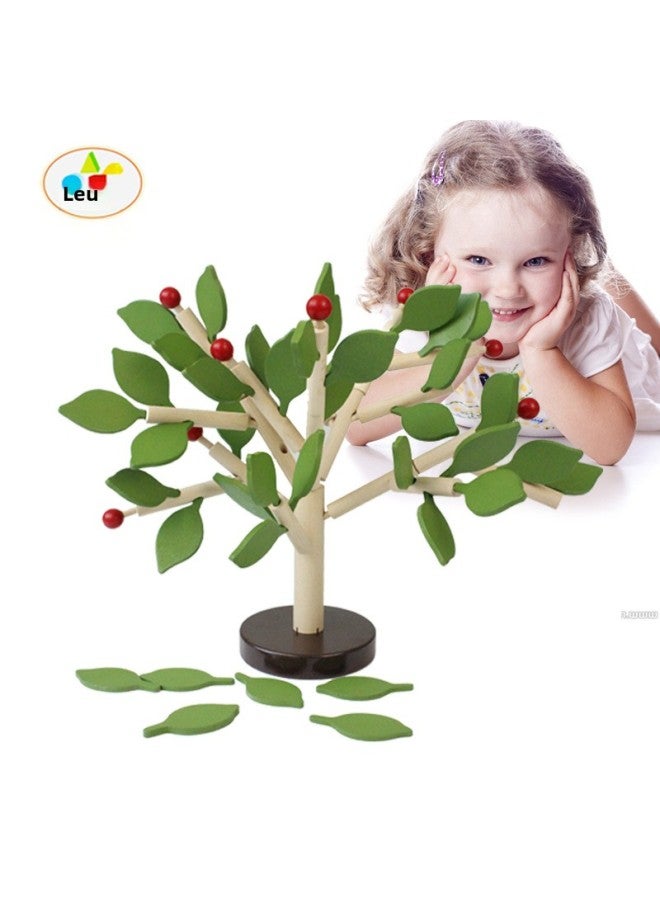 Children's Toy Plug-in Leaf Tree MS18 Style Optional Hands-on Brain-moving Educational Toy 0.4-Color:Orange Style  - Image 3