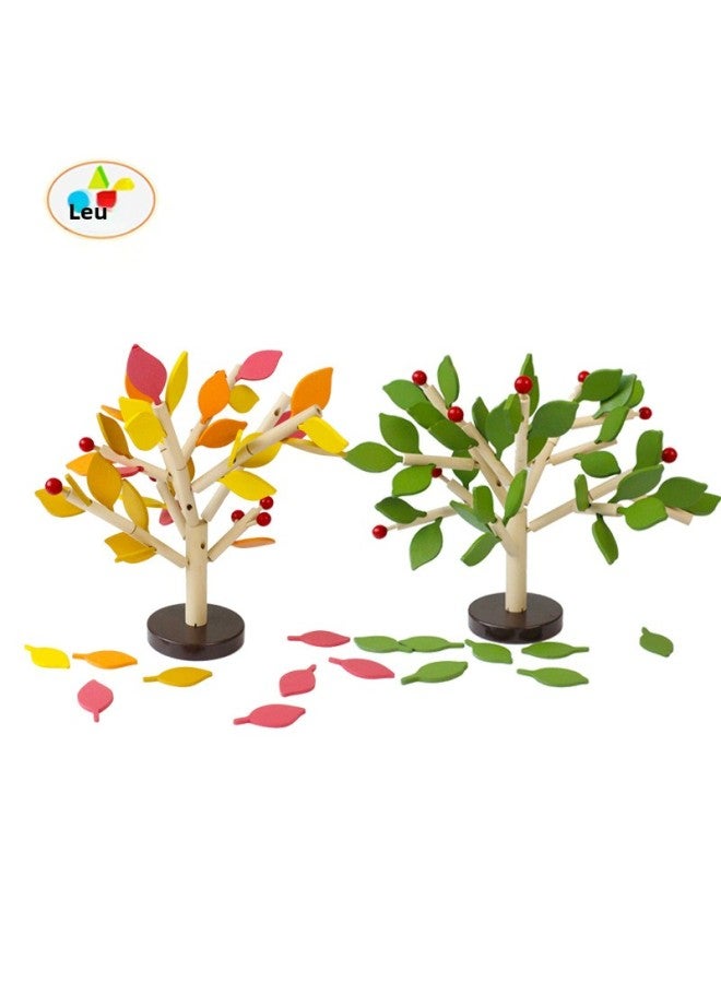 Children's Toy Plug-in Leaf Tree MS18 Style Optional Hands-on Brain-moving Educational Toy 0.4-Color:Orange Style  - Image 2