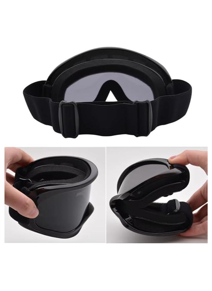Generic Dust and sand protection goggles for off-road motorcycles motorcycle protection goggles goggles, windproof goggles, safety goggles protection (large size-transparent screen) - from Rana store  - Image 5