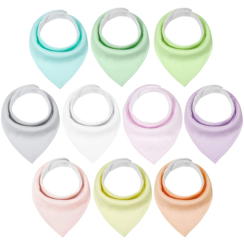 يووفوس Yoofoss Baby Bibs 10 Pack Soft and Absorbent Baby Bandana Drool Bibs for Boys Girls - Image 1